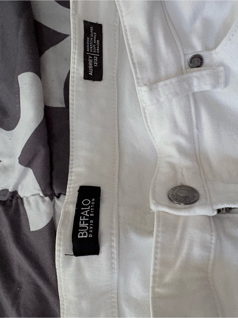 Buffalo David Bitton White Straight Jeans
